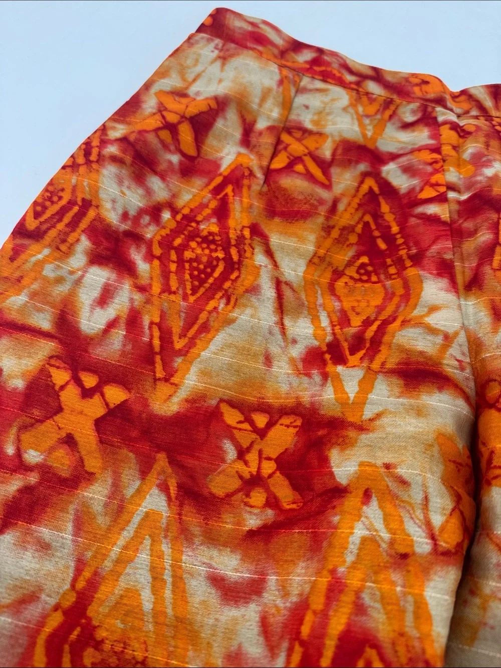 Vintage 70s Abstract Print Disco Groovy Boho High Rise Wide Leg Flare Pants - Picture 3 of 16
